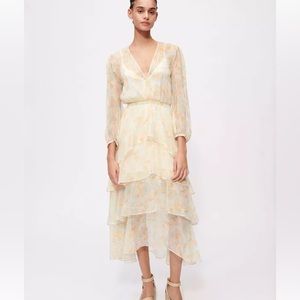 Maje Orange Fluid Shiny Dress Size 36 (fits Size 4)